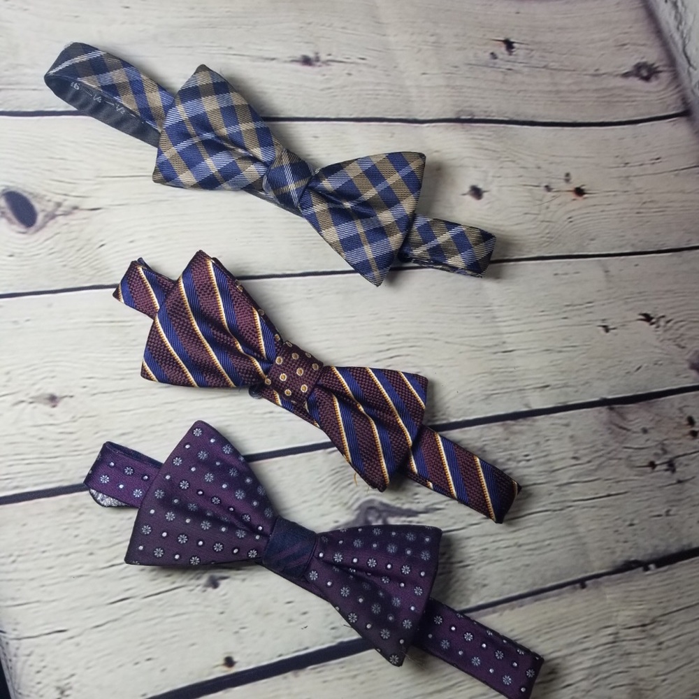 Lot of 10 pre-tied bow ties in perfect condition